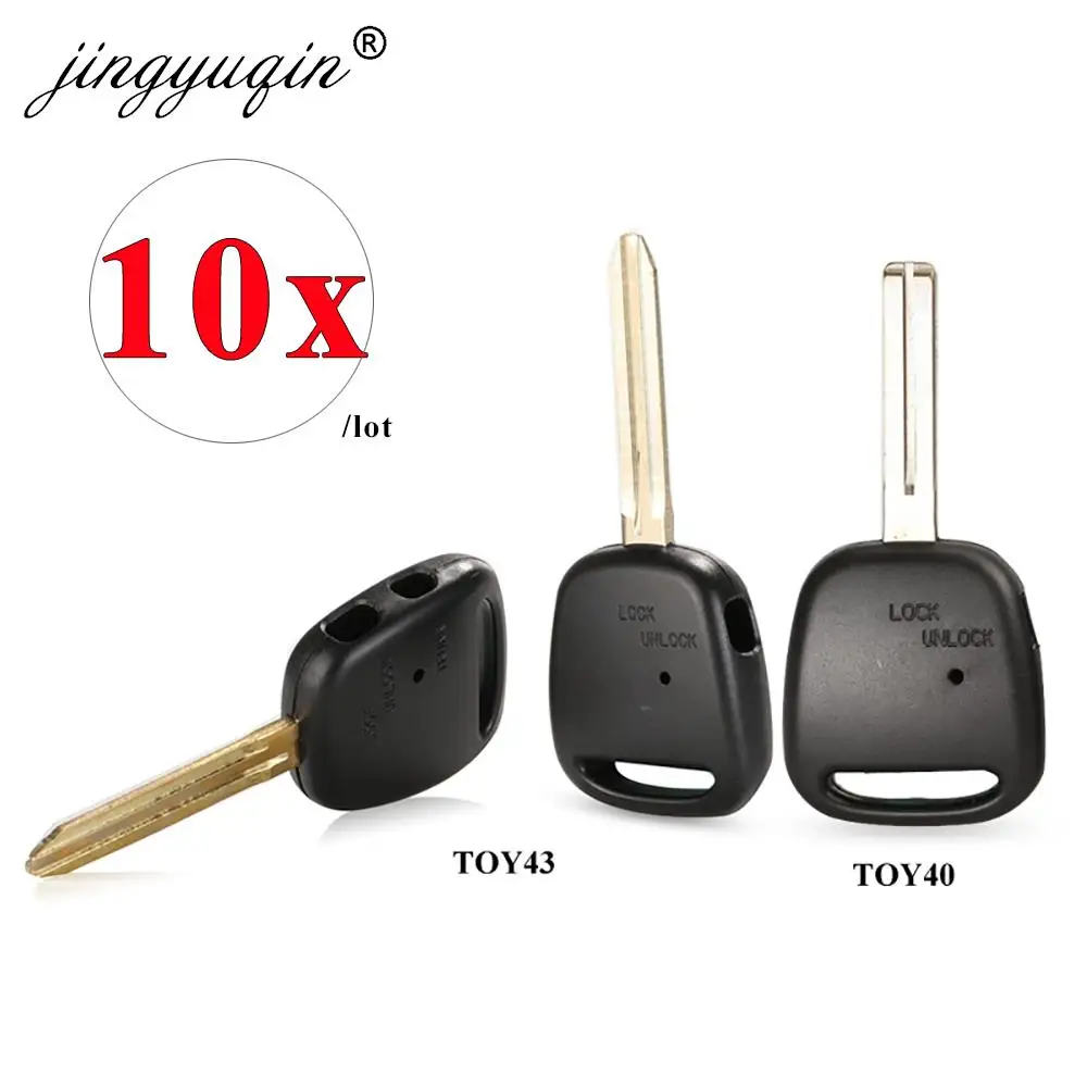 

10pcs/lot Remote Key Shell TOY43/TOY40 Blade 1/2 Side Button Fob Case For TOYOTA Carina Estima Harrier Previa Corolla Celica