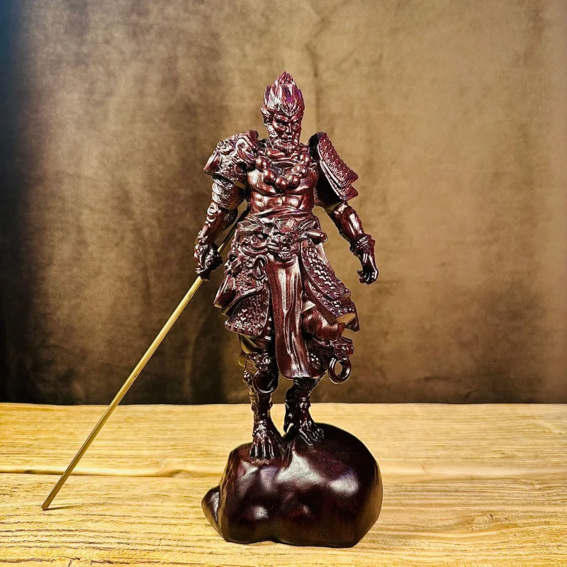 

Резная статуэтка из черного дерева: Будда Сунь Укун (Чи-Тиан Да-Шэн) — украшение для рабочего стола, подарок на день рождения мальчику