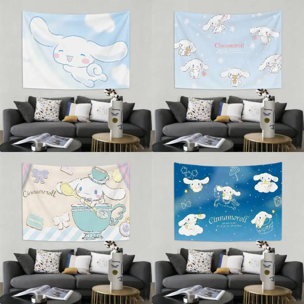 Blue C-Cinnamon Cute Tapestry Customizable Tapestries Of Various Styles,wall Hangings, Celebrity Photo Printing,wall Hangings