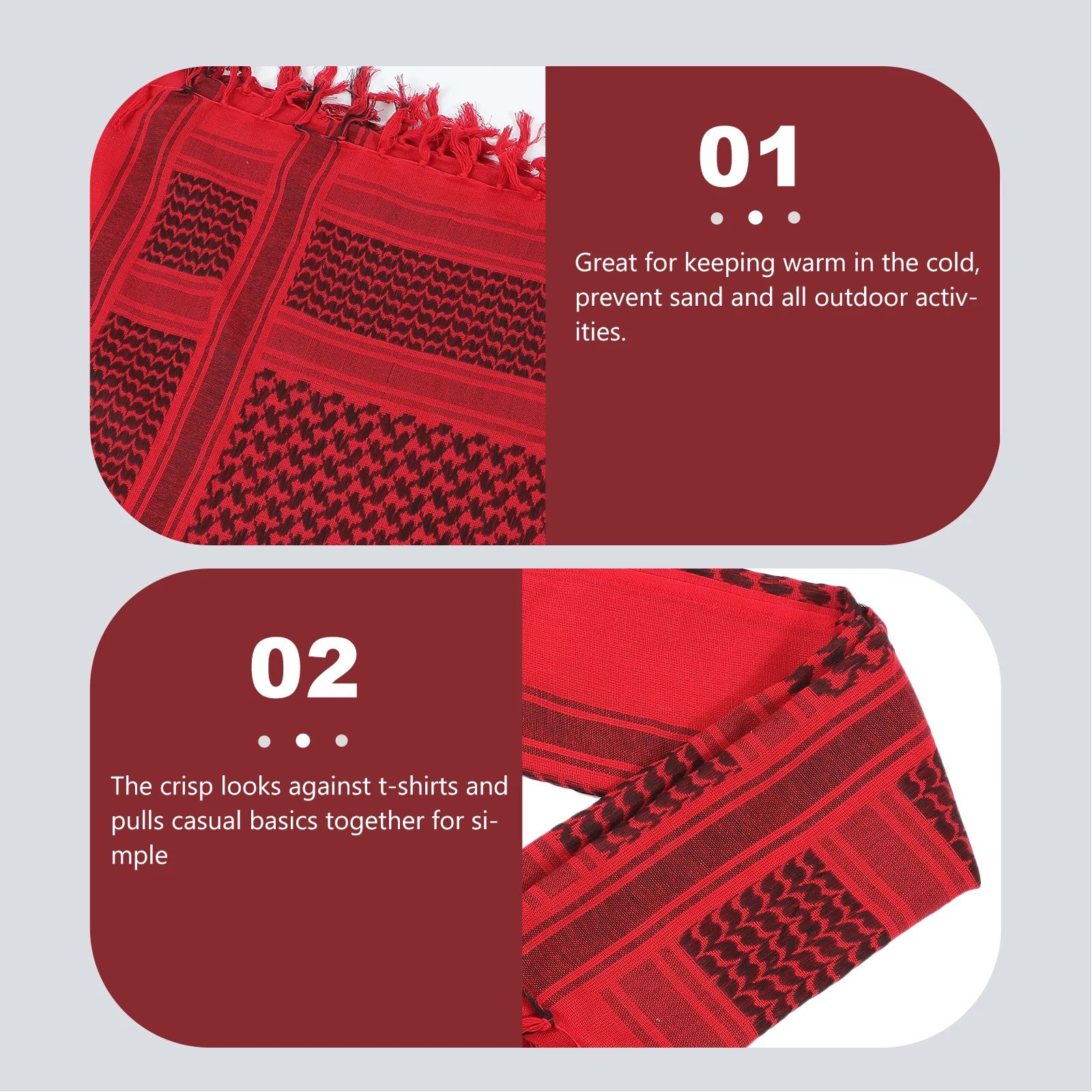 

Tactical Scarf Kerchief Camo Wrap Authentic Arab Hiking Neck Shawl Keep Warm Man