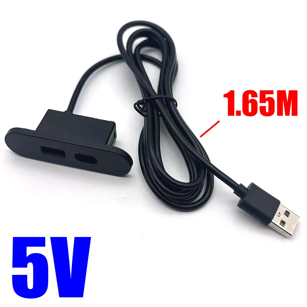 

2pcs Embedded Desktop USB TYPE-C Charger Extension Cord Mobile Tea Table Sofa Concealed Fast Charging Cable Connector