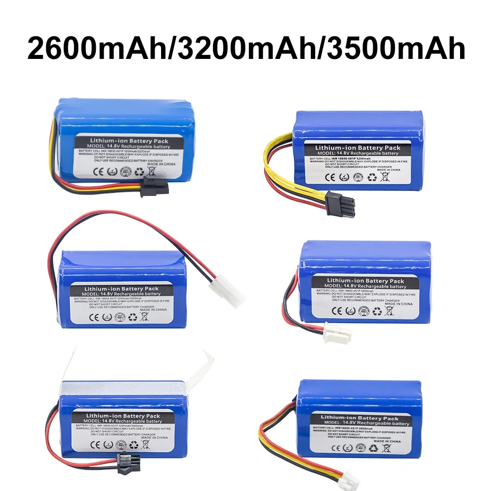 14.4V/14.8V 4S1P 3200mAh Vacuum Cleaner Battery for Panasonic/XIAOMI/Liectroux/Proscenic/Eufy RoboVac/Bagotte/Coredy/ILIFE/Qihoo