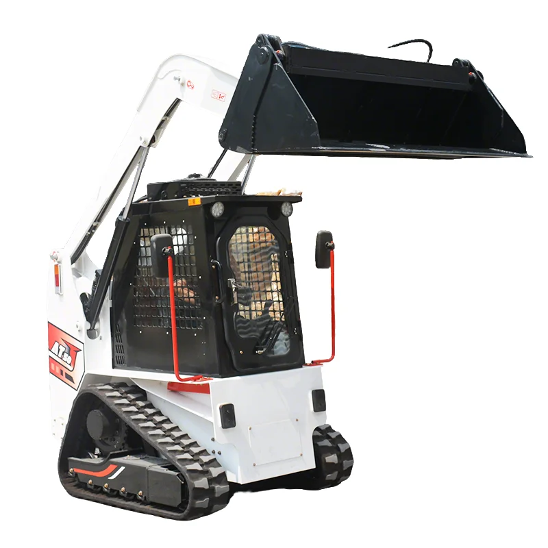 맞춤형 고품질 스키드 스티어 로더 전문 제조업체, 어태치먼트 포함 소형 스키드 스티어