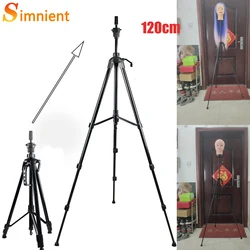 Metal Wig Head Stand Adjustable Tripod Mannequin Head Stand Cosmetology Hairdressing Training Head Holder For Canvas Block Heads