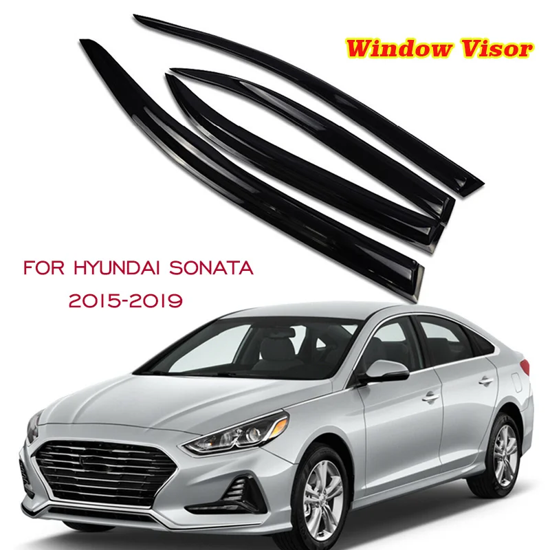 

For Hyundai Sonata 2015 2016 2017 2018 2019 Car Window Visor Rain Sun Smoke Guard Deflector Cover Shade Awning Shelter Raincoat