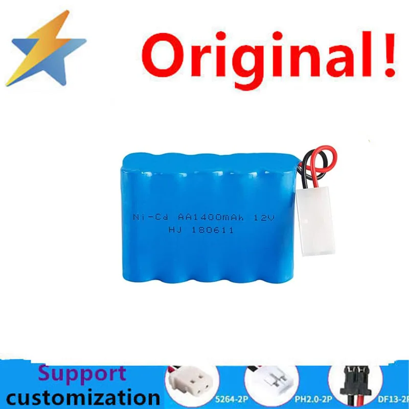 Industrial Ni-CD No. 5 AA Nichrome Rechargeable Battery AA1400MAH 12V High Quality 10 String Rechargeable Battery Pack