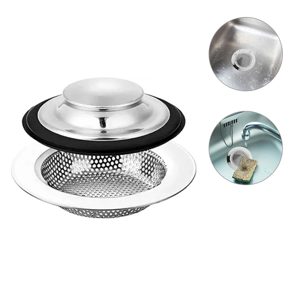 

Sink Filter Water Trough Kitchen Drain Strainer Metal Stopper Food Stainless Steel