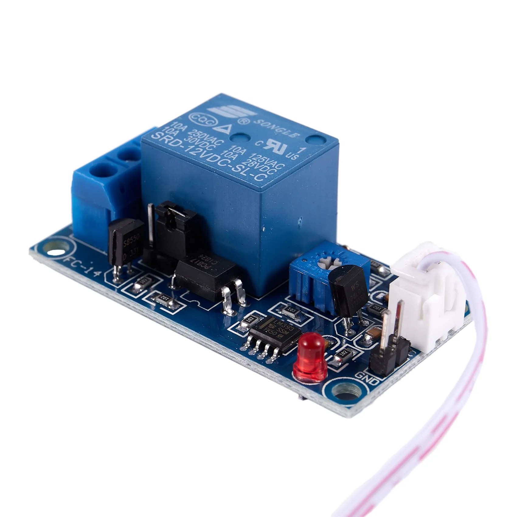 N75R-2X DC 12V Photoelectric Switch Sensor Relay Module 50Mmx25mm W 2 Cable