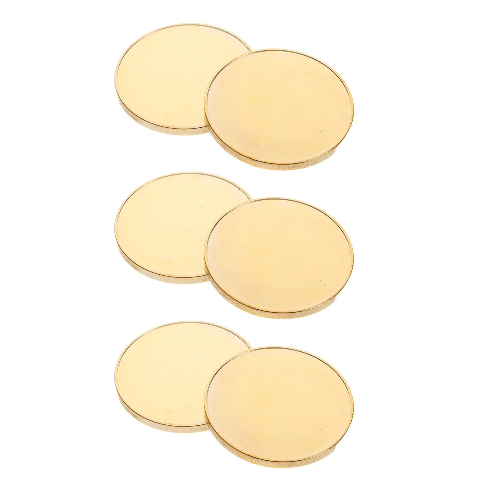 6 Monedas Grabables en Blanco de 1.73 Pulgadas, Redondas, de Metal, para Grabado Láser, Suministros de Bricolaje para Joyería y Manualidades Personalizadas