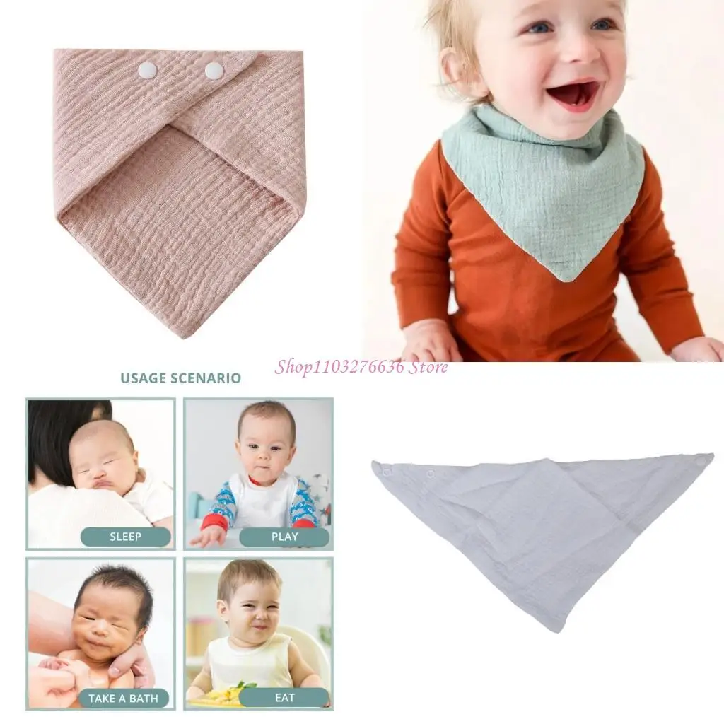 

R6FD мягкие новорожденные слюни для слюни дышащей 4-слойной ткани для отрывок для 0-24 месяцев Удобное полотенце для слюны для