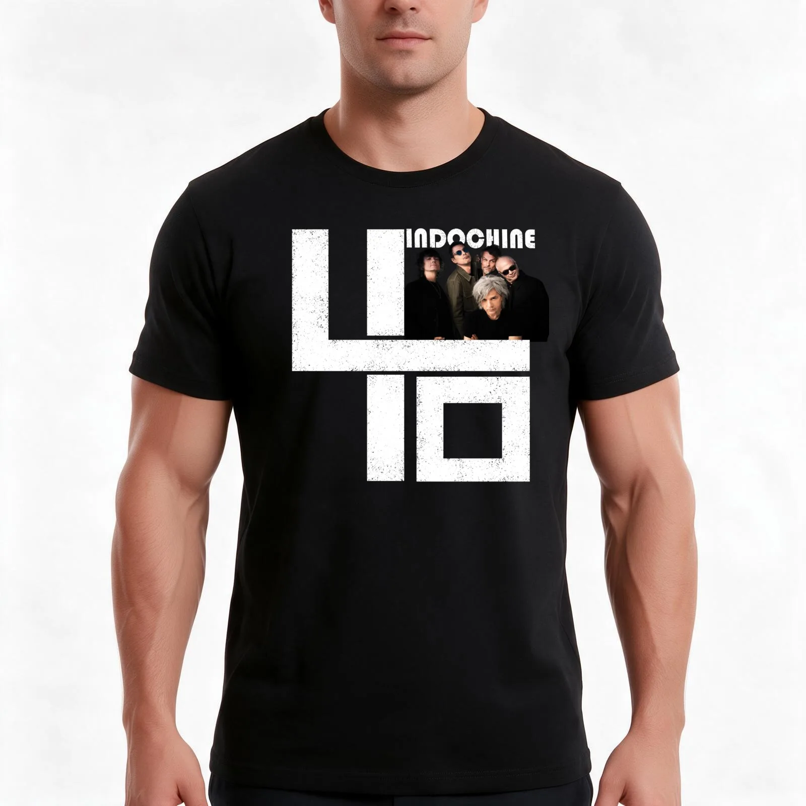 indochine tour T-Shirt, Summer Casual Cotton Tee, Oversized Streetwear Tops, Vintage Graphic Print, Loose Fit Short Sleeve