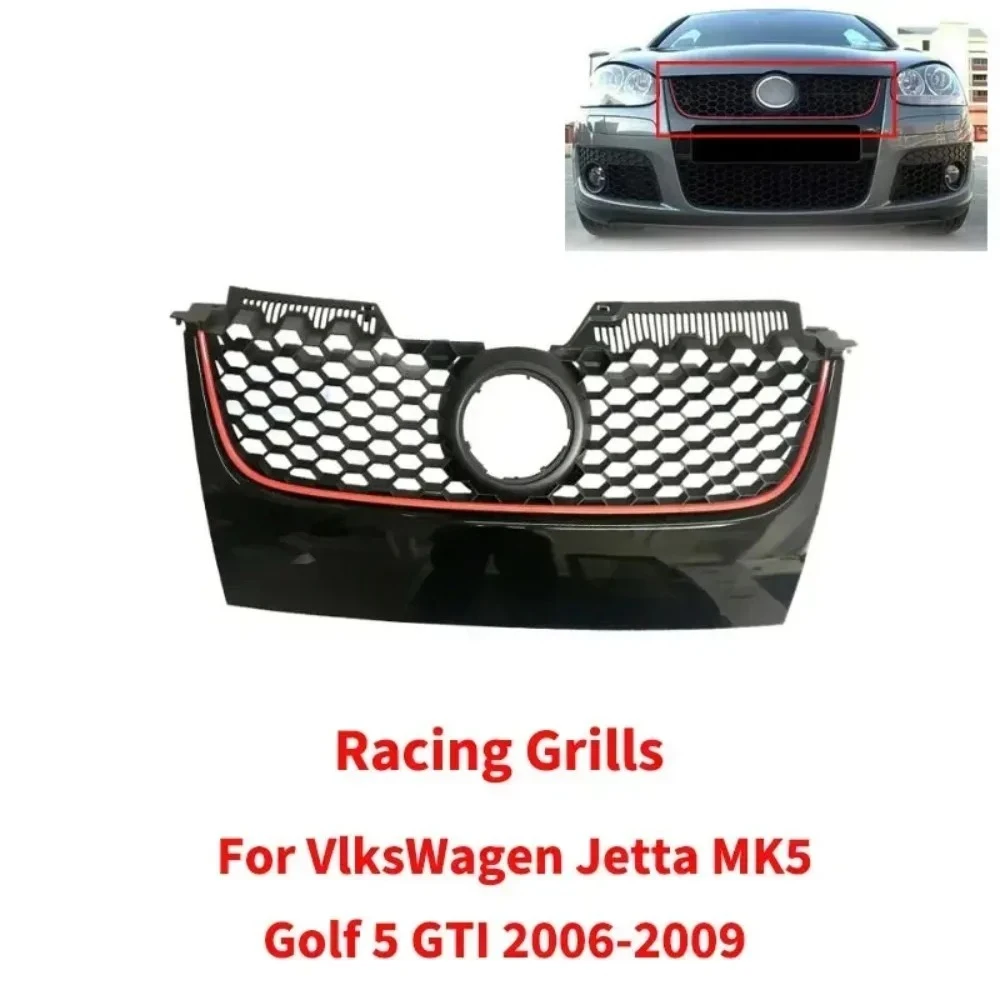 Rejillas para Parachoques Delanteros para VW Jetta Golf 5 para MK5 GTI 2006-2009, Cubierta de Luz Antiniebla, Rejillas de Carreras, Accesorios para Automóviles, Kits de Carrocería