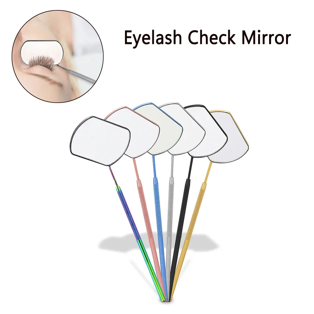 

1 Pcs Grafting Eyelash Extensions Checking Mirror Stainless Steel Material Hand Held Makeup Tools Supplier