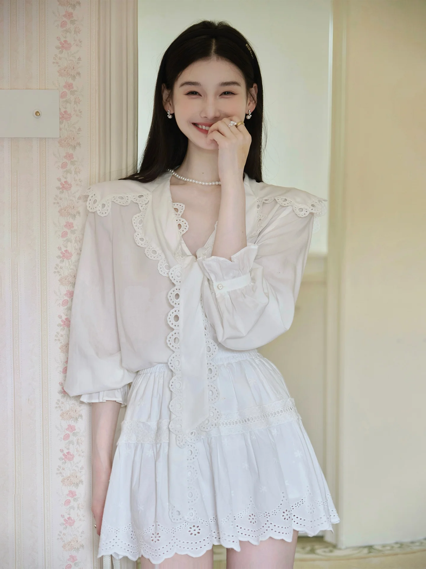 

ChillCozy Long Sve V-Ne Ацетат Лиоцелл irt Artistic Cool Aosphere Корейский Sle Женский Дышащий Удобный irt