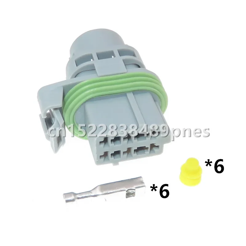 

6 Pole 3.5 Series Grey Auto Electric Cable Waterproof Female Connector Unsealed Male Socket