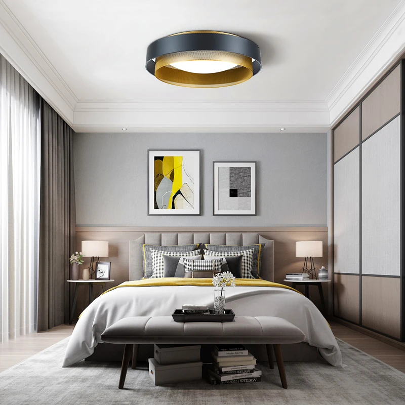 Round bedroom postmodern light luxury living room dining room study balcony absorption ceiling light