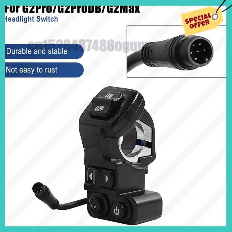 -ABJZ Per Kukirin G2 Pro/G2 Pro DB/G2 Max Scooter elettrico-4 in 1 Interruttore fari con clacson di accensione/spegnimento Luci di direzione sinistra destra