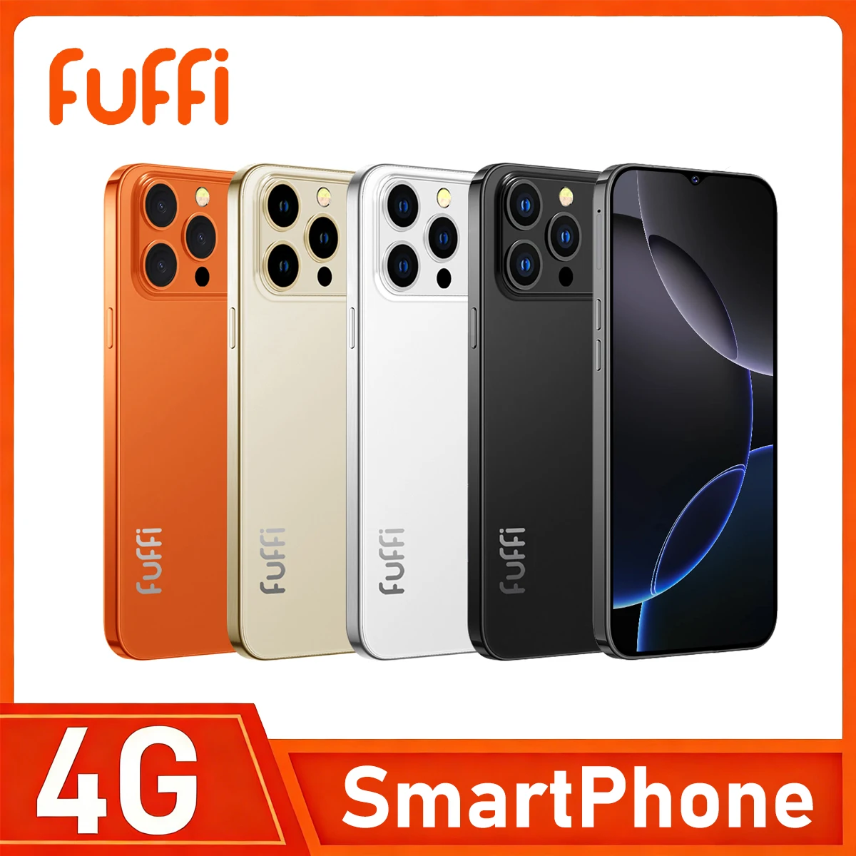 FUFFI-Global Version Smartphone Android 12 6.56 inch Screen,8+512GB 8+16MP Mobile Phone 5000mAh For Google Play Store Phone
