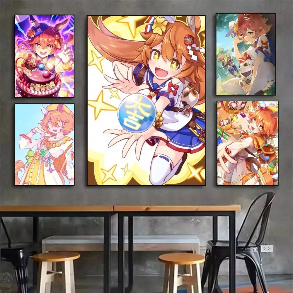 

matikanefukukitaru Umamusume Pretty Derby UMA Poster Waterproof HD Art Wall Decal Self-Adhesive Print
