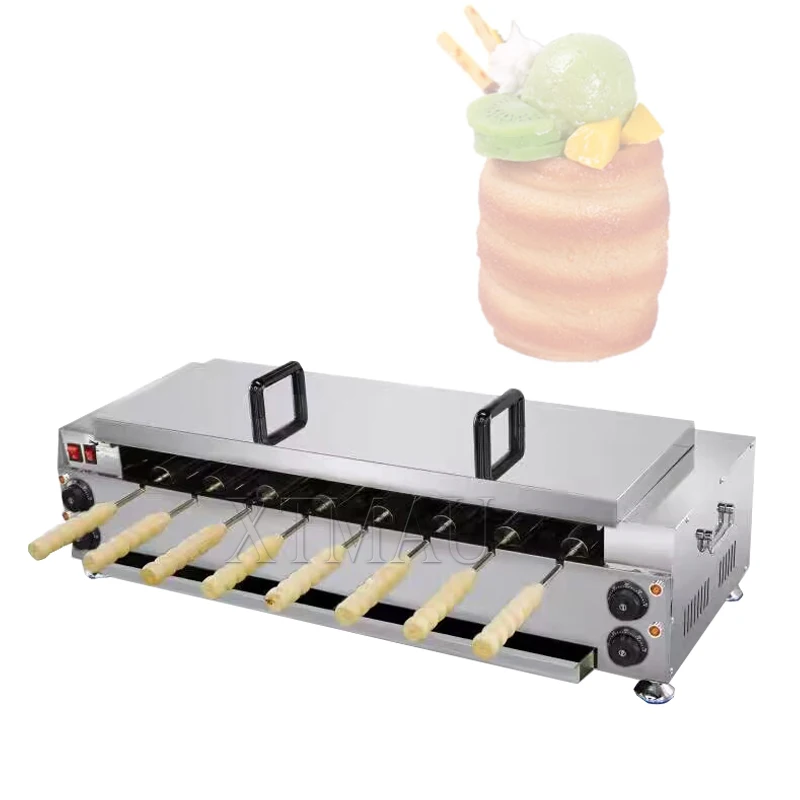 220V Donut Machine Chimney Roller Toaster Cake Roller Oven Horizontal Bread Oven Shop