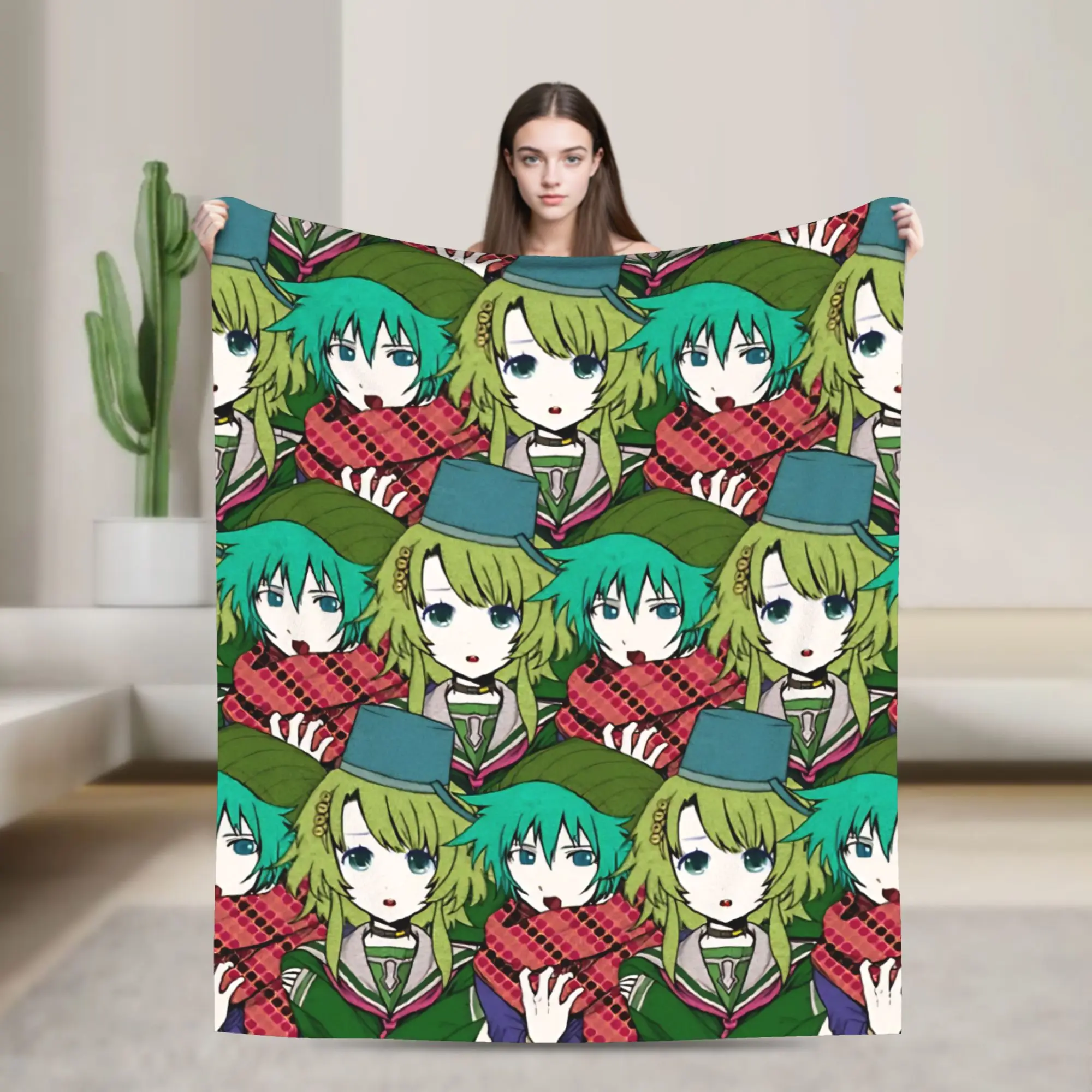 Shin TsukimiKanna Kizuchi Blanket  Travel Office Throw Blanket For Couch Chair Sofa Bed Warm Soft Customized Quality Bedspread