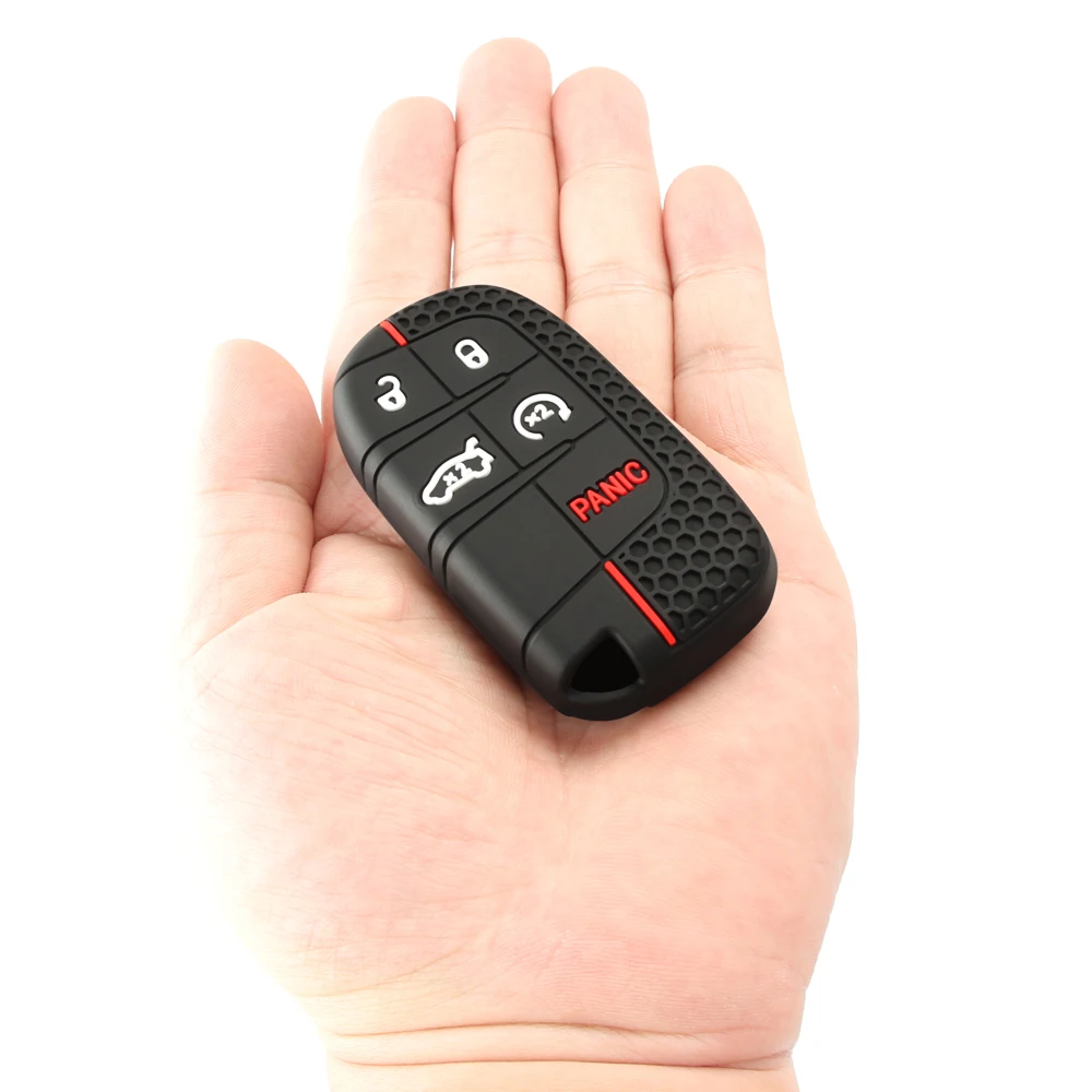 Silicone Car Key Cover Case For Jeep Renegade Compass Grand Cherokee for Chrysler 300C Wrangler Dodge Car Accessaries