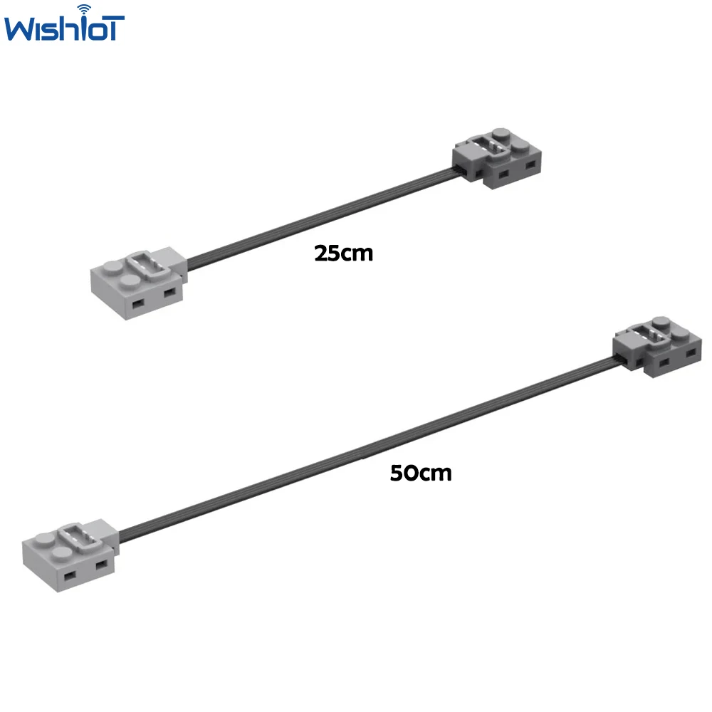 MOC Extension Wire 25/50cm Repair Replacment Cord Line Compatible With Legoeds Building Blocks Servo Motor Battery Box 8871 8886