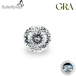 Butterflykiss Round 100 Faceted Cut Moissanite 1.0-8.0 Carat D Color Loose Stones High Quality Pass Diamond Tester With GRA