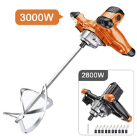 2800W/3000W Industrial Cement Mixer 6 Speeds Adjustable Handheld Paint Putty Powder Cement Plaster Mortar Coating Mixer 220V