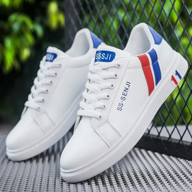 2026 Plus Size Men's Casual Skateboarding Shoes White Shoes Outdoors Leisure Sneakers Breathable Shoes Flat Shoes Chaussure Homm