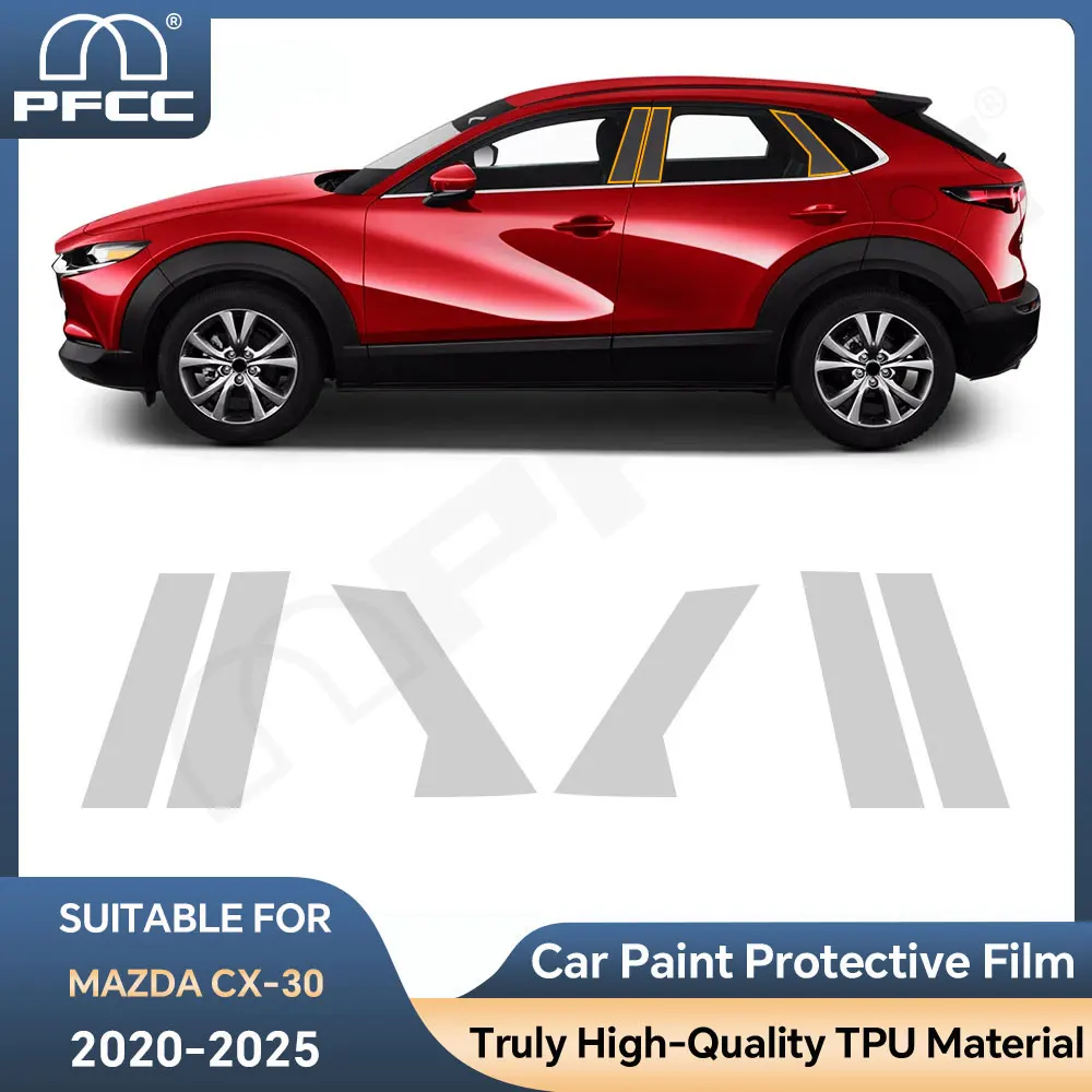 

For Mazda CX-30 2020-2025 Paint Protection Film TPU Car Body Pre-cut Clear Headlight Rearview Anti-scratch Invisible Car Wrap