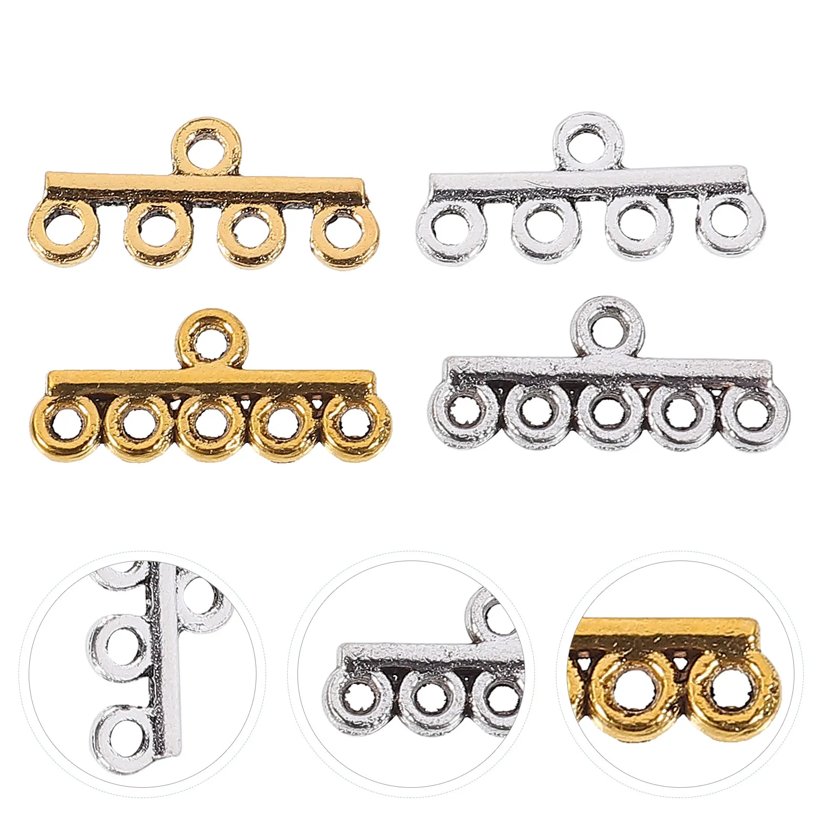 

40 шт. высококачественных соединителей из сплава для изготовления ювелирных изделий: застежки для ожерелий и браслетов, фурнитура для рукоделия
