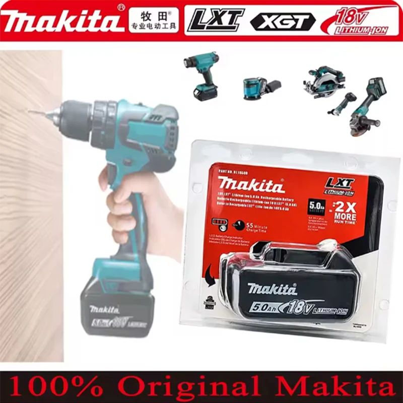 100% Original Makita 18V 5Ah/6Ah Replacement Lithium Battery And charger  for BL ,DHW,DHP,DHS,DHR,DMP,GA，GD series