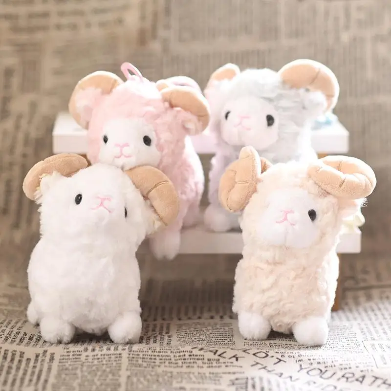 Cute Mini Fluffy Sheep Plush Keychain Super Soft Fuzzy Lightweight Bag Accessory Decor for Birthday Party Souvenirs Kids Gifts