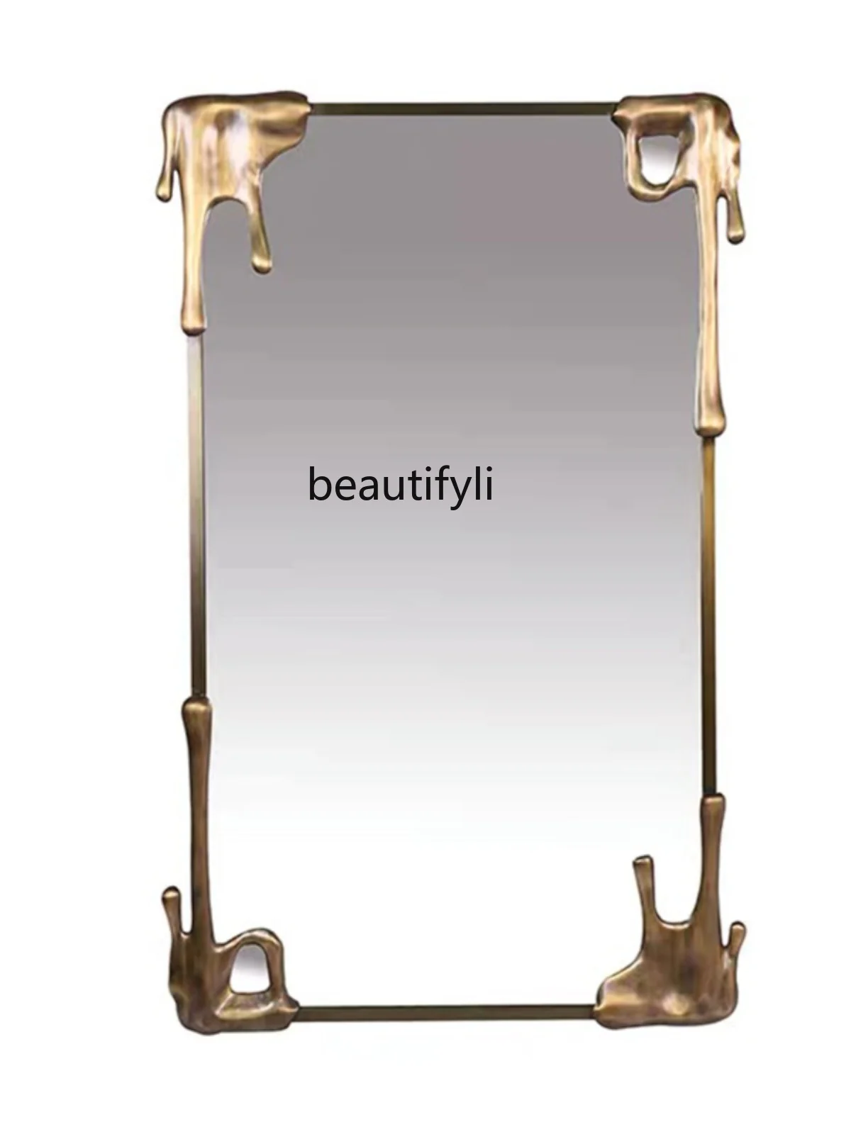 European Retro Dressing Mirror Light Luxury Full-Length Mirror American Home French Full-Length Mirror