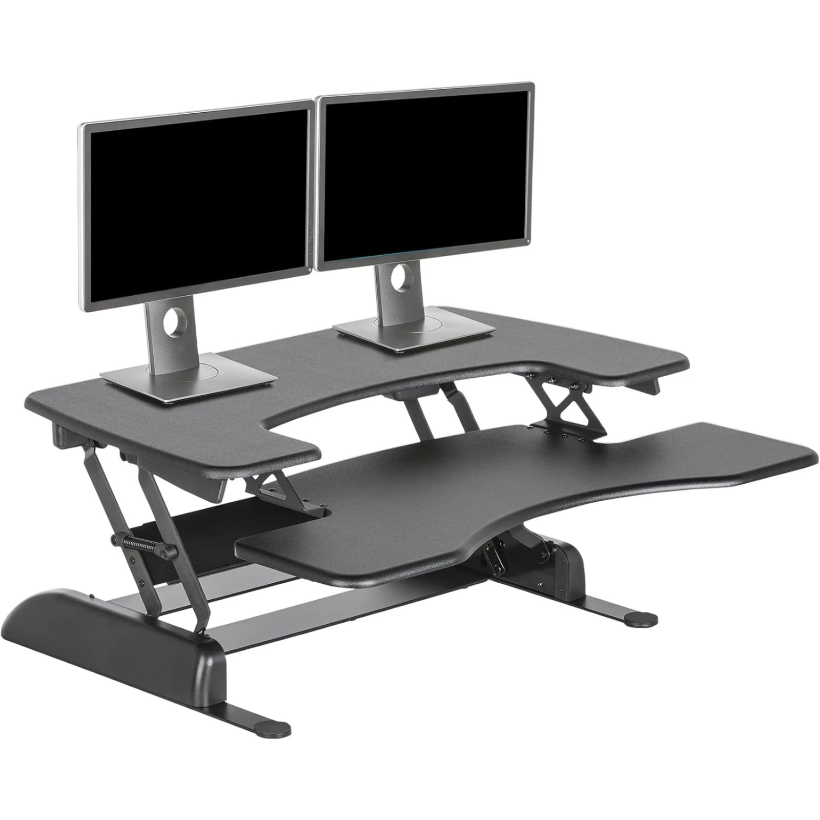 US Pro Plus 36 - Adjustable Desk Converter with 11 Height Settings - Laptop Sit Stand Desk Riser for Table Tops and Home Office-