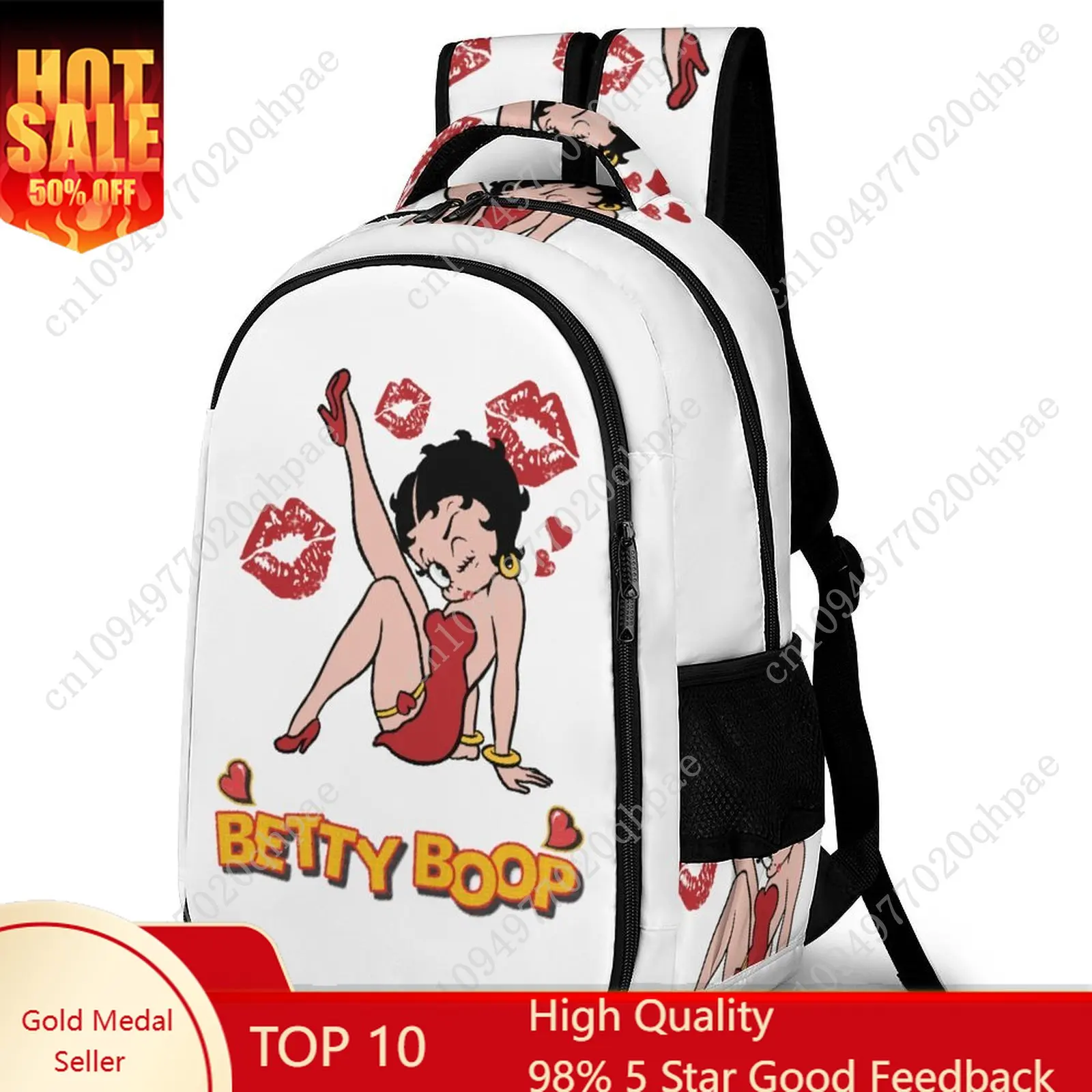 

B-Boops Kids School Backpack B-Betty for Boys Girls High Quality Travel Business Capacity Pocket Customizable Personalized Gift