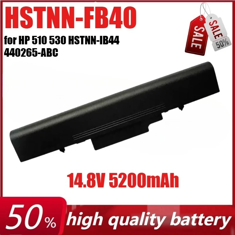 

HSTNN-FB40 14.8V 5200mAh Laptop Battery for HP 510 530 HSTNN-IB44 HSTNN-C29C 440265-ABC 440264-ABC 443063-001