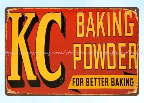 KC Baking Powder Country Store metal tin sign outdoor man cave wall art