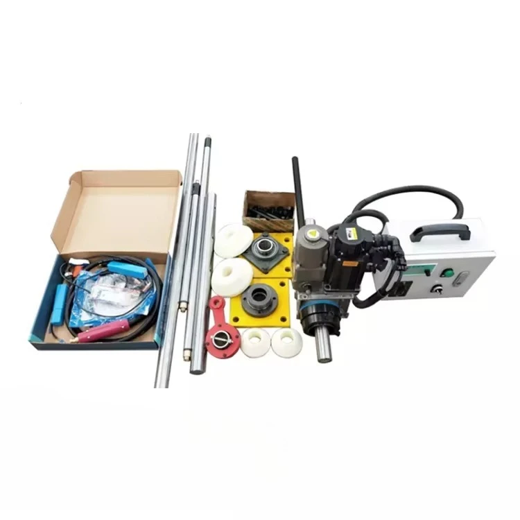 Excavator, line boring welding machine with portable intelligent boring machine and welding machine