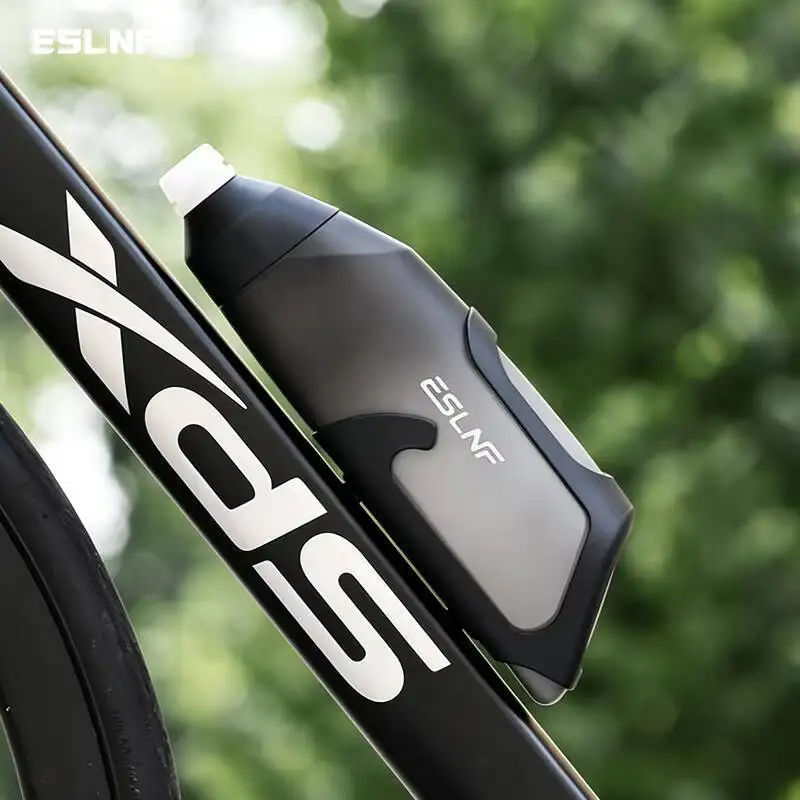 ESLNF Sports Kettle Aerodynamic Water Bottle Set 600ml Big Capacity Food Grade PP5 Bottle Ultralight Carbon Bottle Cage Bike image 3