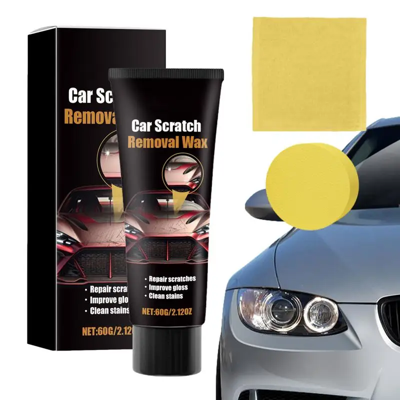 Car Scratch Repair Kit Professional Car Scratch Remover Polishing Wax Rubbing Compound Car Care Kit Towel & Sponge Included