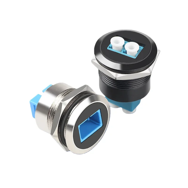 C-Type Dual-Pass LC Plug Connector Fiber Optic Network Module SC Docking Single-Port Channel Cabinet Network Cable Module