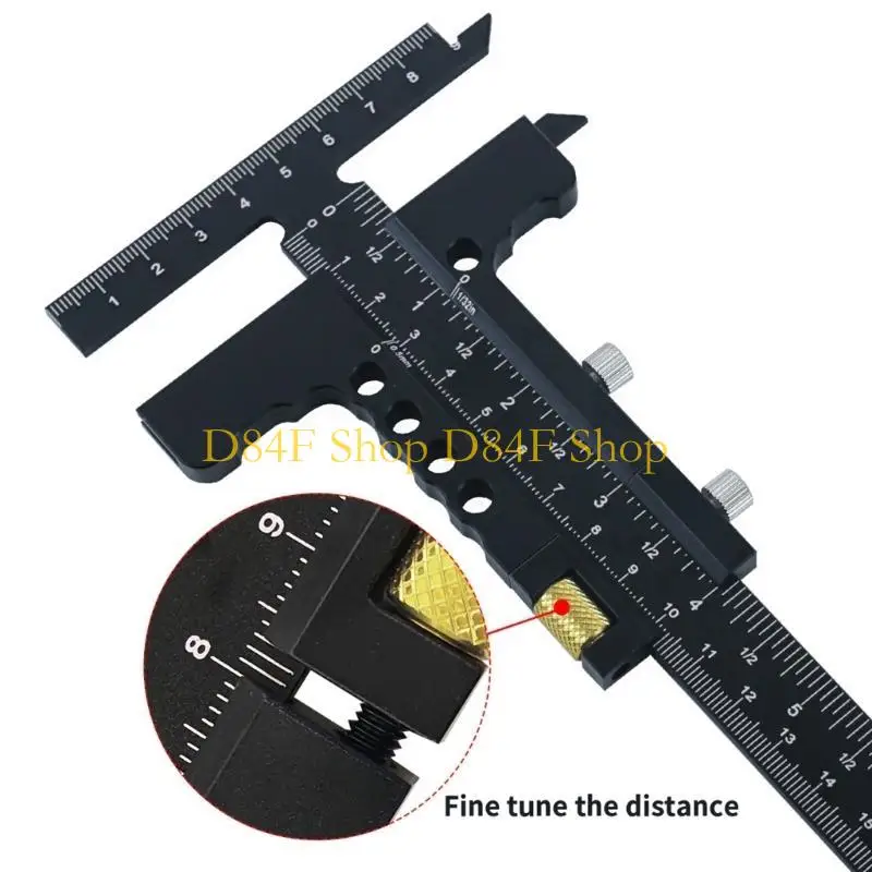 D84F Woodworking Scriber T-Square Ruler Scriber Tool Marking Gauge Scribing Ruler