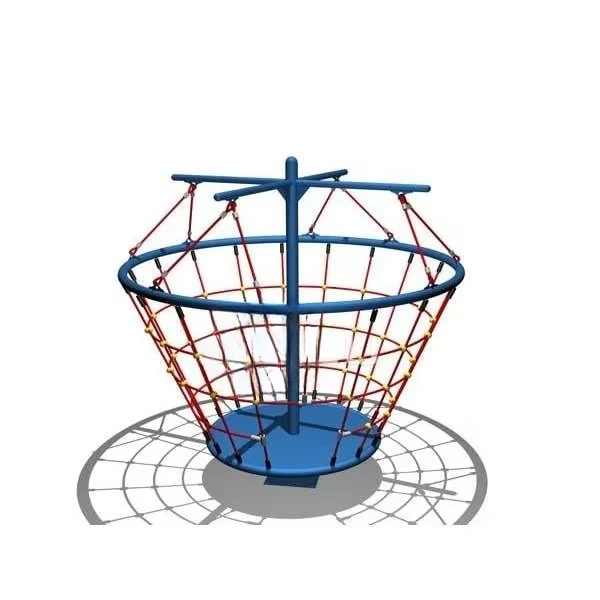 Corda giratória 3X3m Curso de escalada 3D divertido e emocionante