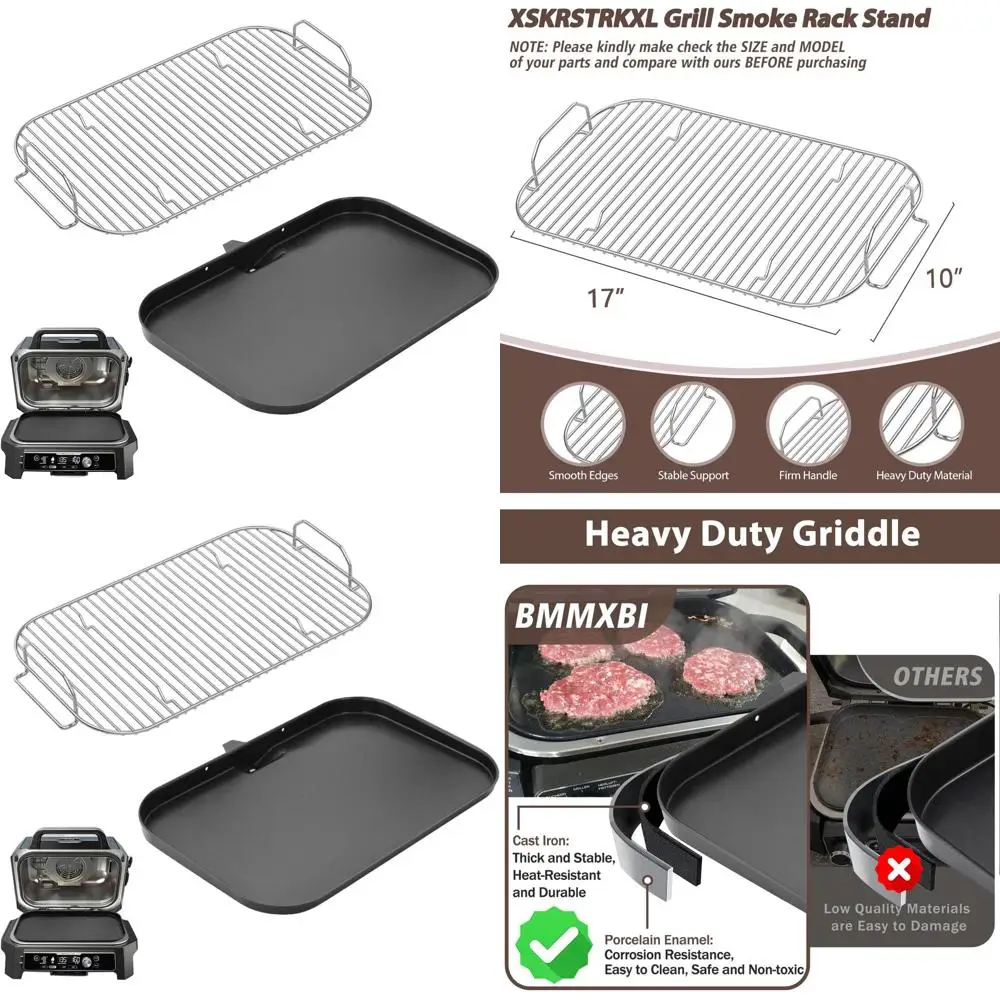 

Extra Large Griddle Plate and Grill Smoke Rack for Roast Stand, Compatible with Series OG800 OG900