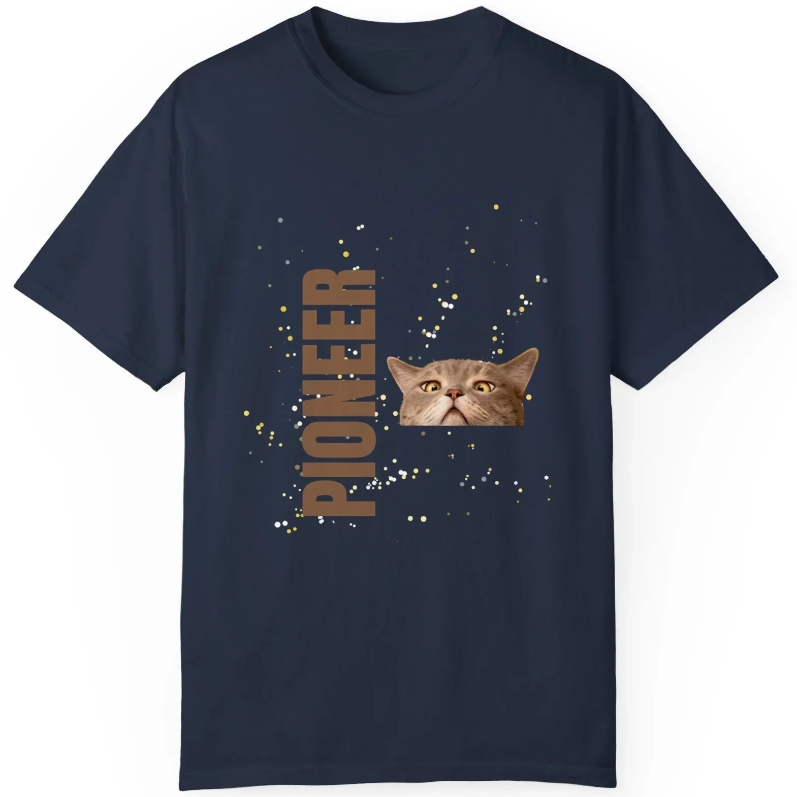 Funny Cat Patriot Pioneer Day Best Gift Mens And Womens T-Shirt