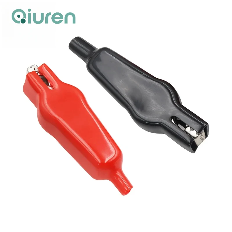 2PCS 20A Alligator Clips Double-end USB Charging Battery Crocodile Clips for Electrical Jumper Wire Test Clip Red Black