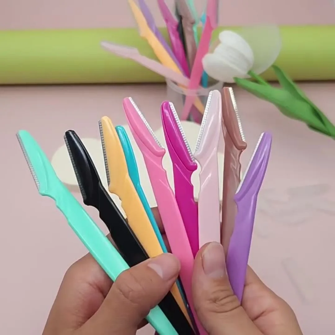 30pcs Eyebrow Trimmer Knives Portable Face Razor Hair Remover Eye Brow Epilation Hair Removal Cutter Shaver Blades Makeup Tools