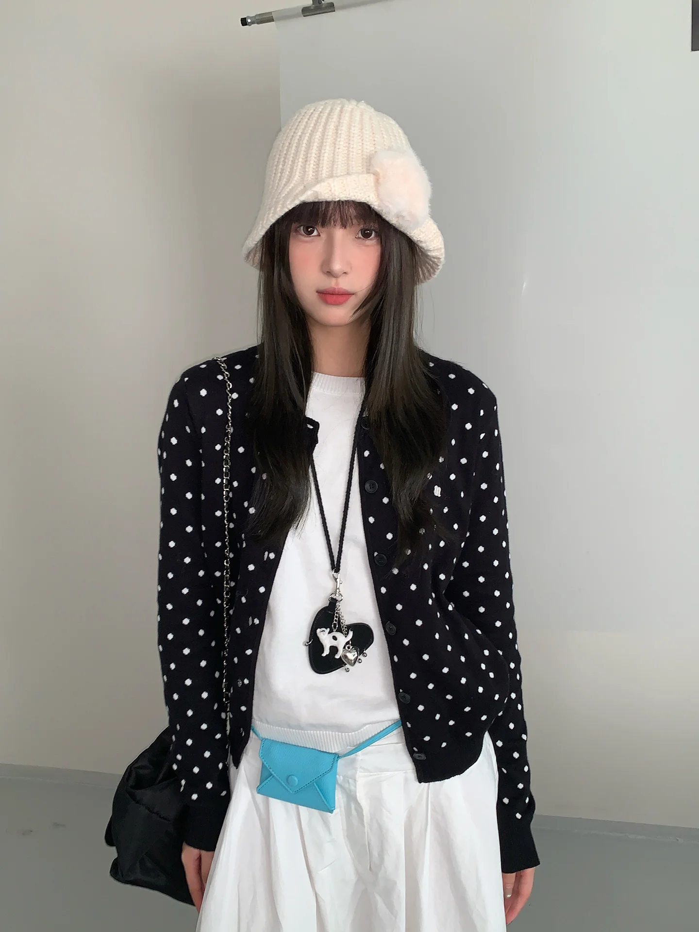 여성을위한 달콤한 니트 어부 모자 가을, 겨울 큰 머리 둘레 분지 모자 다목적 유행 모직 모자